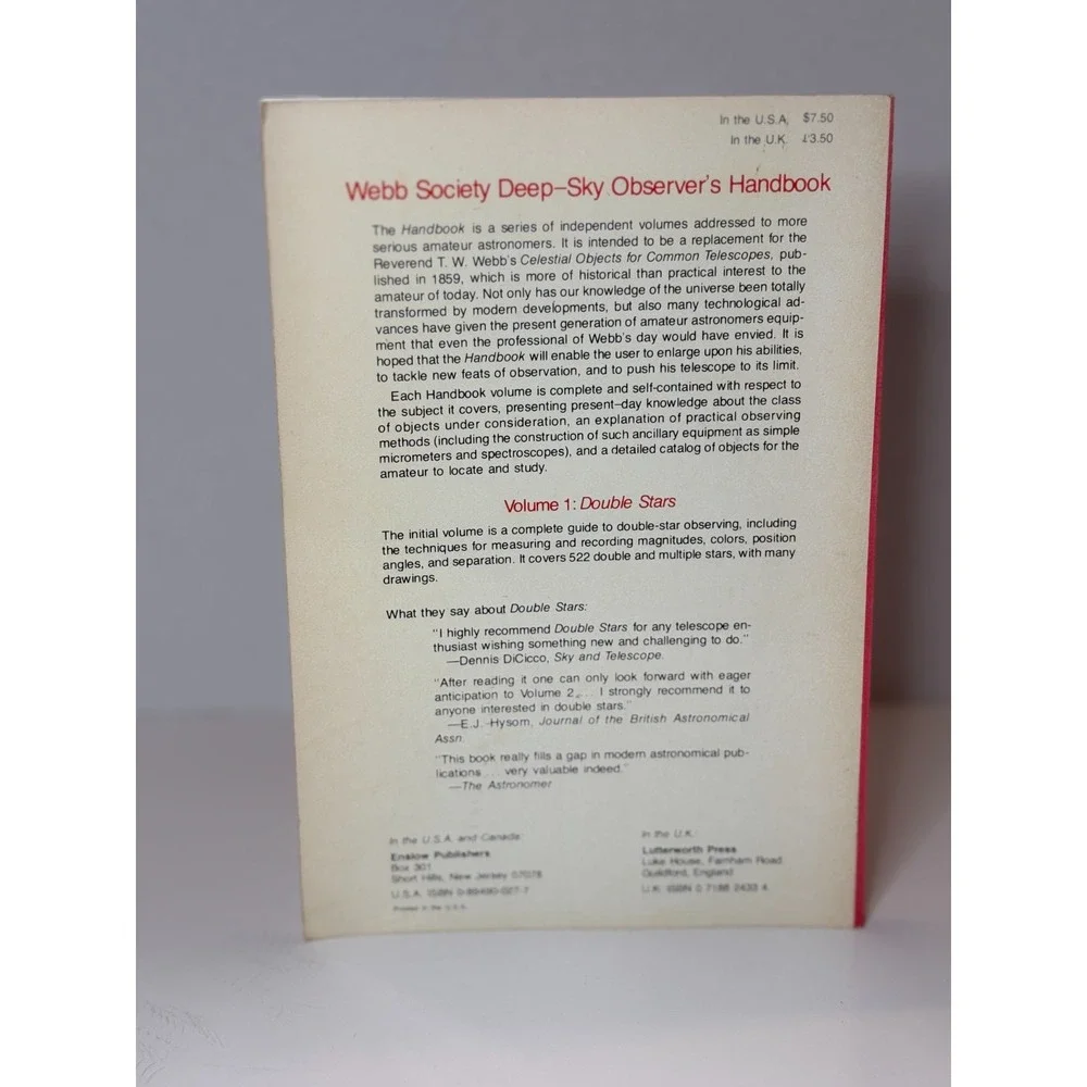 Webb Society Deep-Sky Observer's Handbook Vol. 1 : Double Stars P